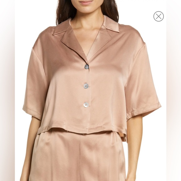 lunya Other - Lunya Washable Silk Button-Up Pajama Top Size Large (12-14) NWT